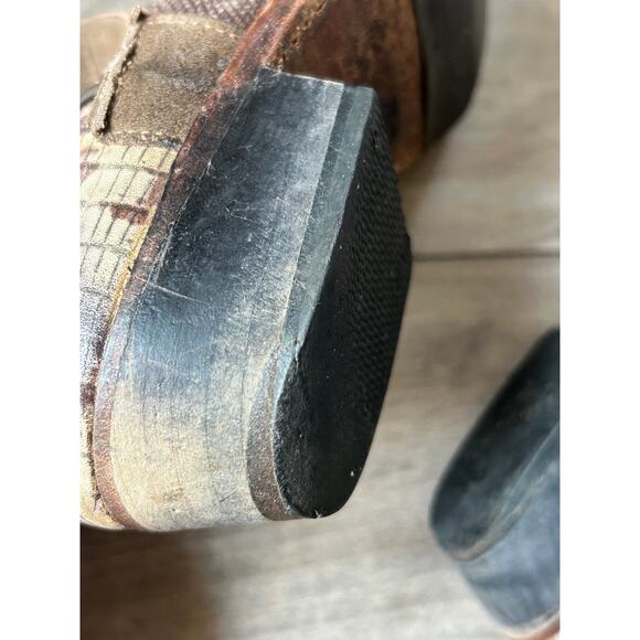 Golden Goose Distressed Western Cowboy Booties Short Boots Brown - Picture 15 of 16